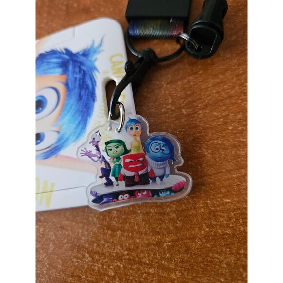 Disney Inside Out Lanyard with ID Holder & Charm – Vibrant Emotions Design - Picture 2 of 6